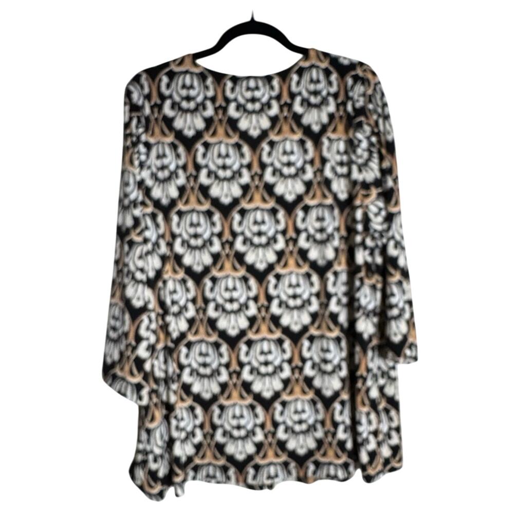 LANE BRYANT Pull Over Top Black Cream Gold Size 18 - 20 - Picture 2 of 7